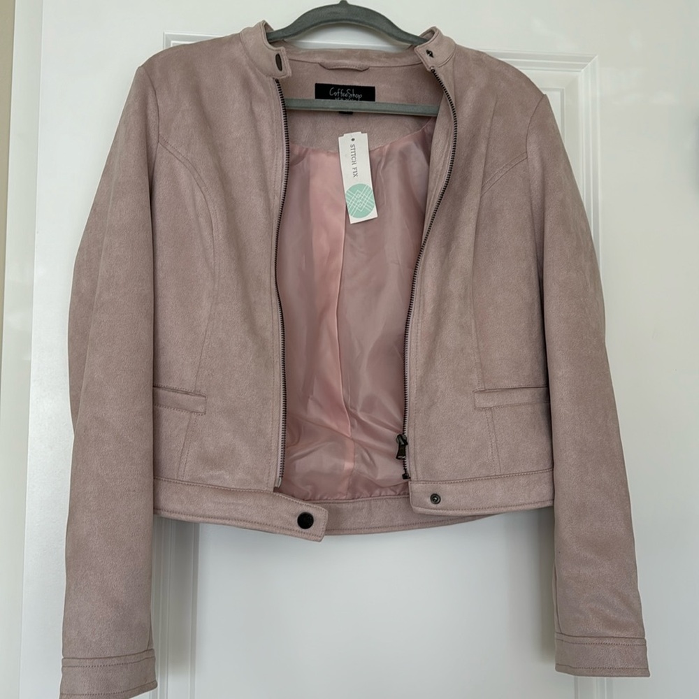 NWT - Faux suede jacket -Blush
